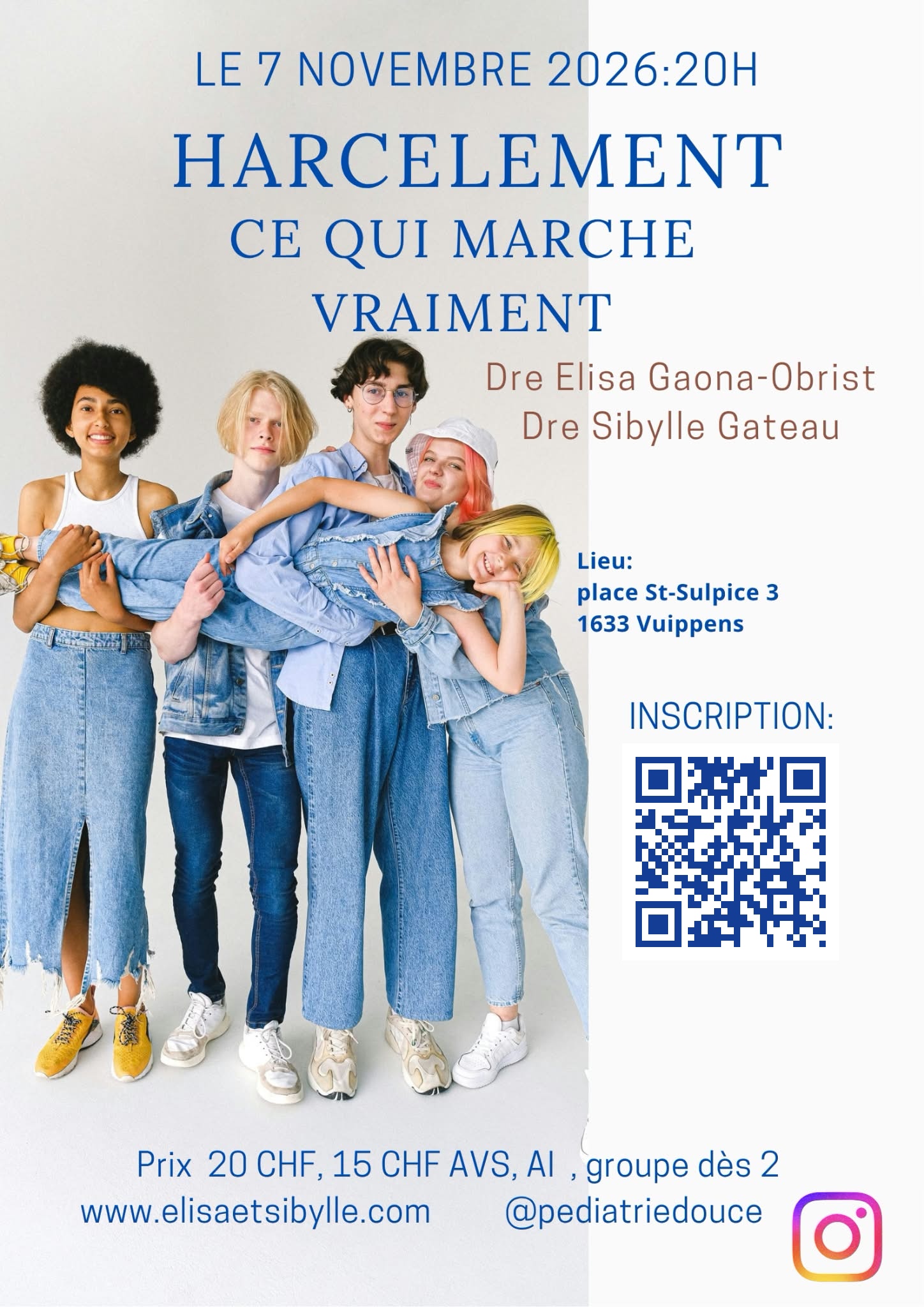 Flyer des ateliers anti-harcèlement – cliquer pour s'inscrire